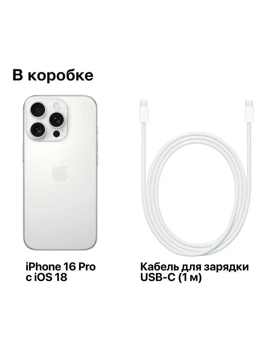 Смартфон Apple iPhone 16 Pro 1TB, White (Белый) Sim+ESim 2024 — фото 8