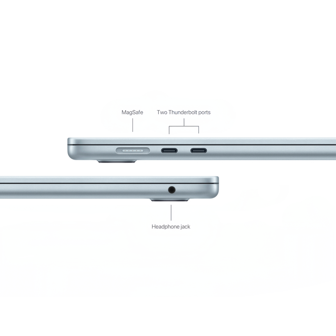 Ноутбук Apple MacBook Air 15 (M4, 10C CPU/10C GPU, 2025), 16 ГБ, 512 ГБ SSD, Sky Blue (небесно-голубой) MC7C4 — фото 5