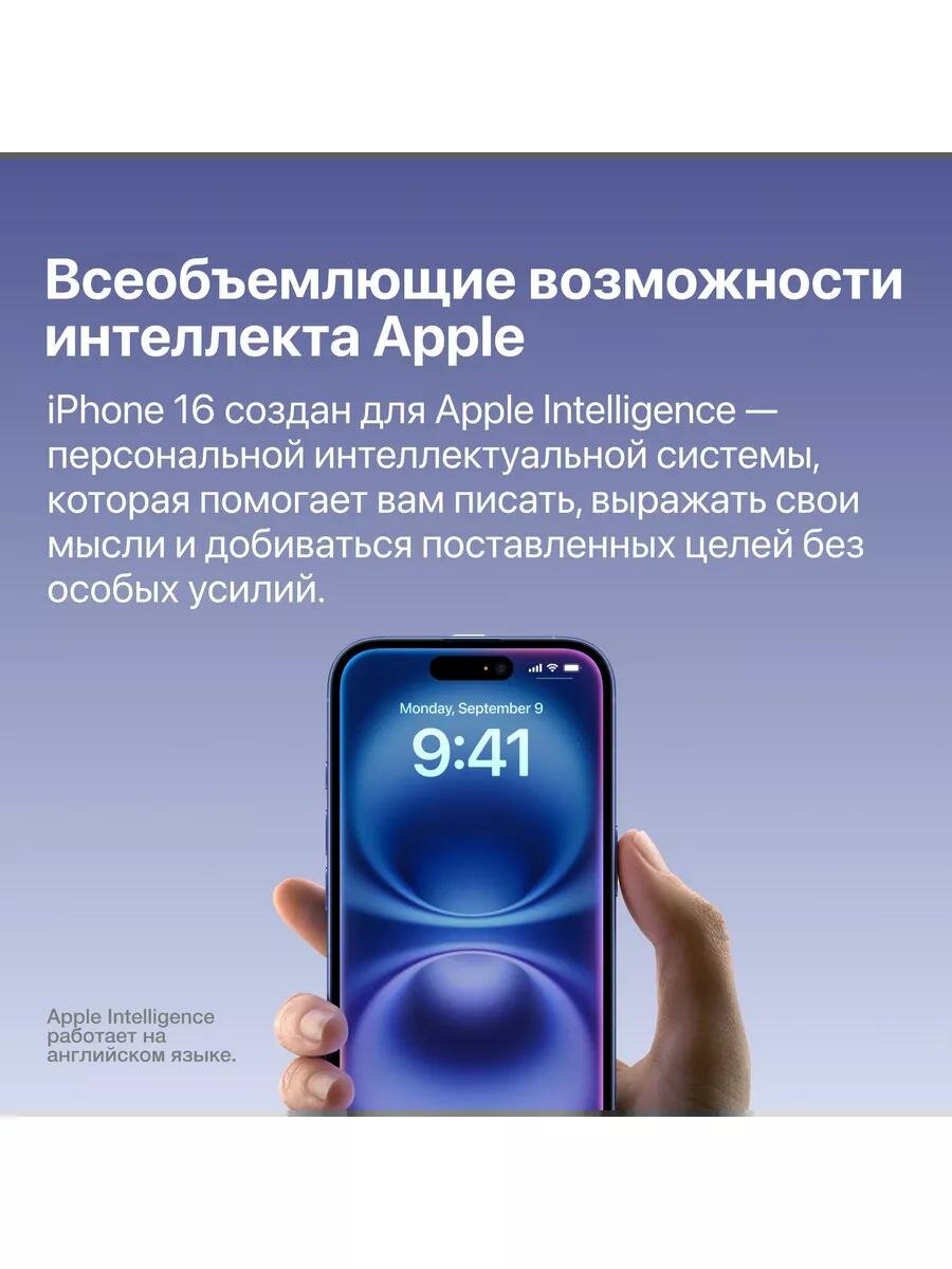 Смартфон Apple iPhone 16 128GB, Teal (Бирюзовый) Sim+ESim 2024 — фото 6